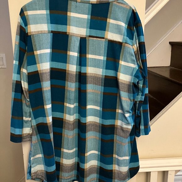 Long Sleeve Mock Grunge Shirt - Picture 6 of 7